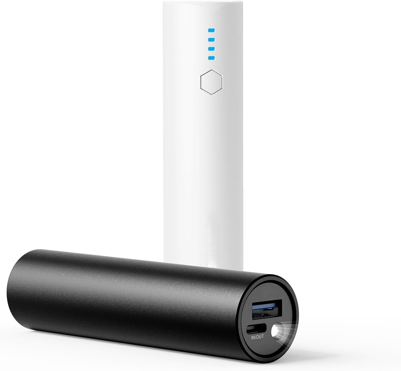 Portable Charger, 5000mAh Mini Power Bank, 2-Pack Pocket Size Fast Charging USB-C (in&Out), PowerNano, Compatible with iPhone Series