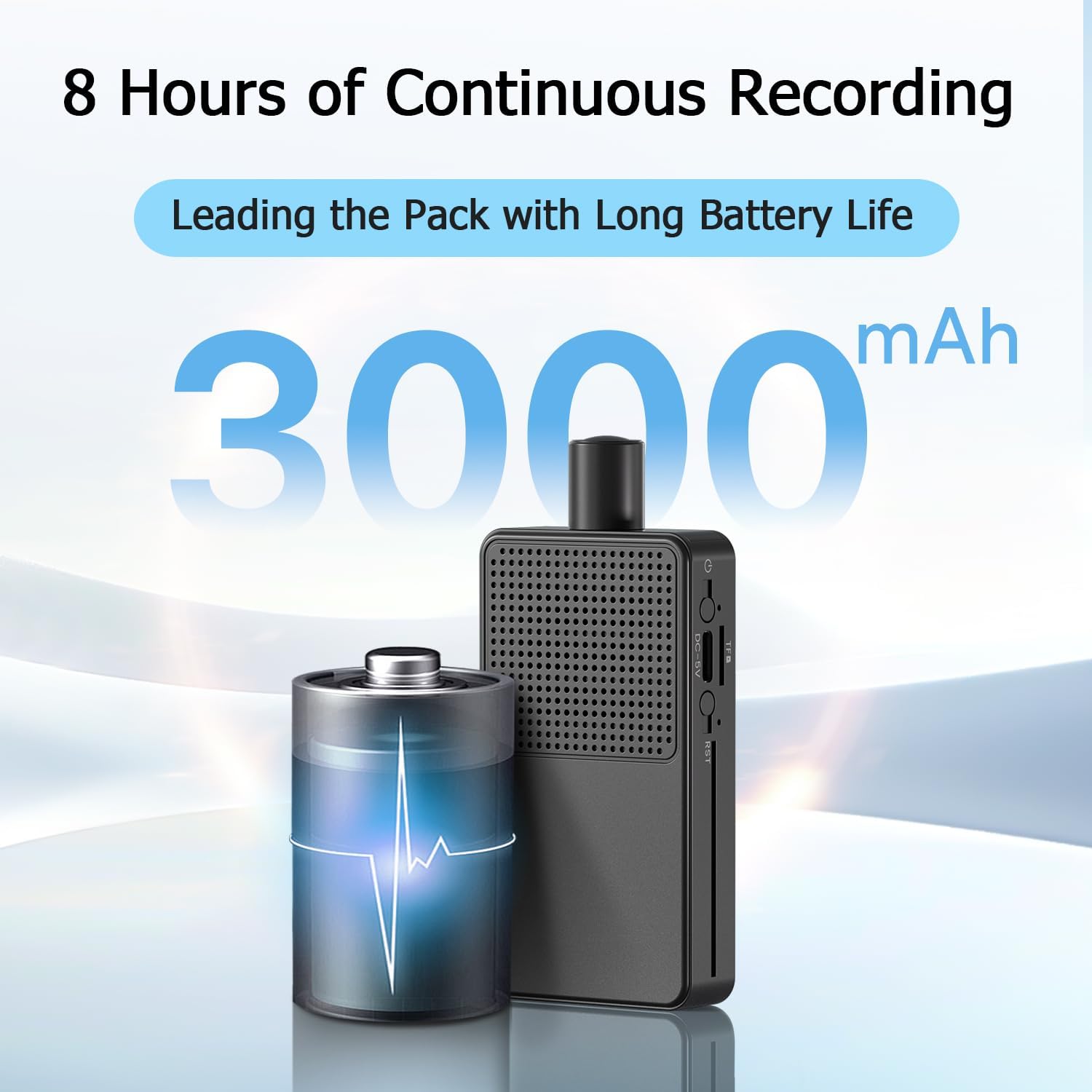 Hidden Camera, Nanny Cam Wireless with 8-Hour Battery Life, 4K Mini Security Camera WiFi/No-WiFi Use, 1-Year Free Cloud Storage