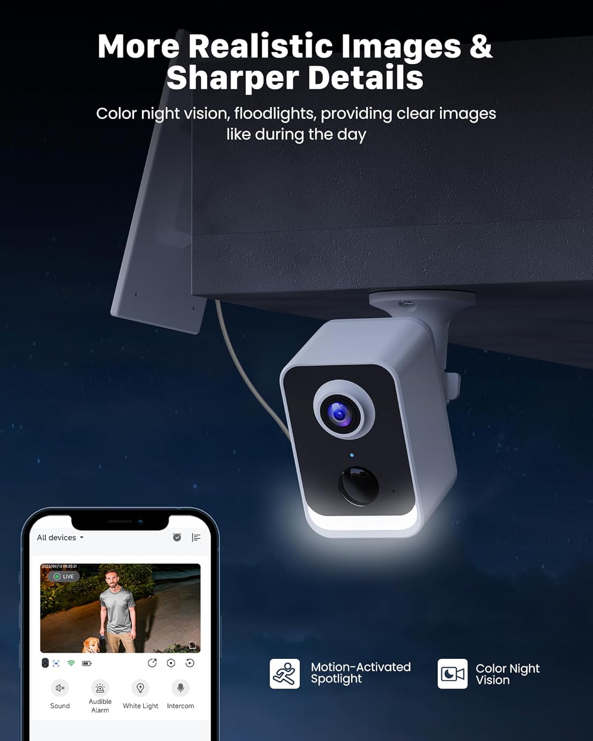 Cameras Wireless Outdoor Solar: Battery Power Cameras for Home Security WiFi Seguridad Camara System Kit Surveillance